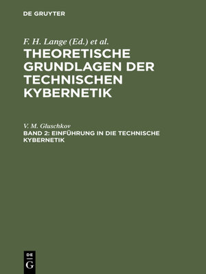 cover image of Einführung in die technische Kybernetik